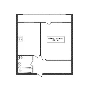 Продается 1-комн. квартира, 45,2 м²