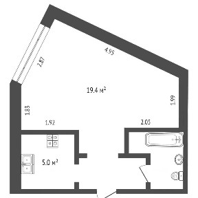 Продается 1-комн. квартира, 26,7 м²