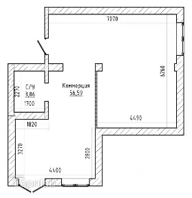 Продается помещение свободного назначения, 60 м²