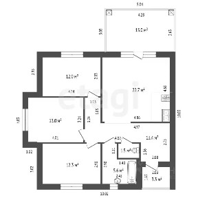 Продается 1-этажный дом, 100 м²