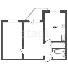 Продается 2-комн. квартира, 56,7 м²