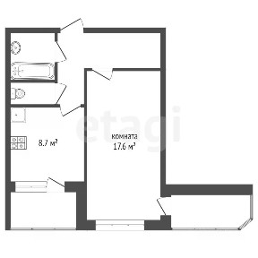 Продается 1-комн. квартира, 41,8 м²
