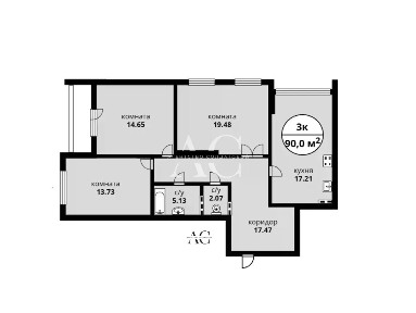 Продается 3-комн. квартира, 90 м²