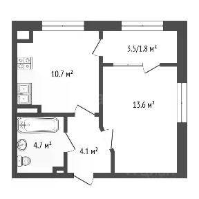 Продается 1-комн. квартира, 32,8 м²