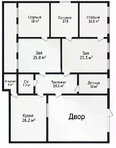 Продается 1-этажный дом, 165,7 м²