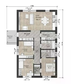 Продается 1-этажный дом, 96 м²