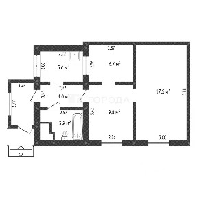 Продается 1-этажный дом, 47,6 м²