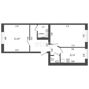Продается 2-комн. квартира, 53,6 м²