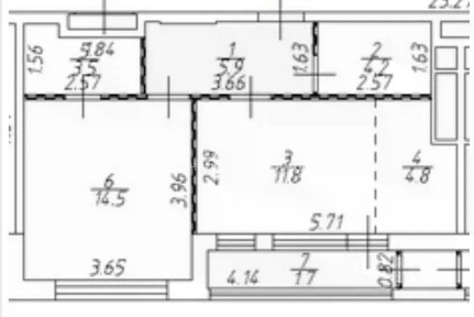 Продается 2-комн. квартира, 46,4 м²