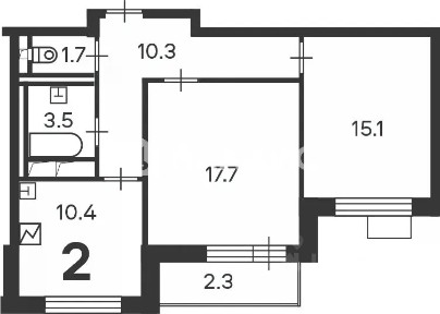 Продается 2-комн. квартира, 58,7 м²