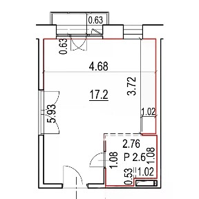 Продается студия, 27,9 м²