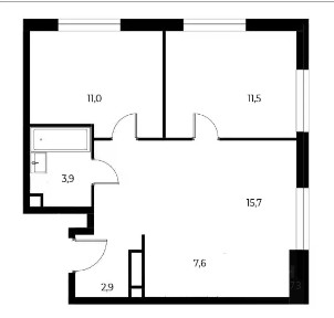 Продаются 3-комн. апартаменты, 52,6 м²