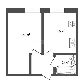 Продается 1-комн. квартира, 34,6 м²