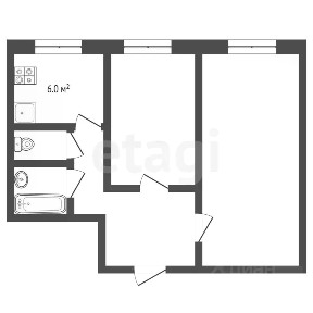 Продается 2-комн. квартира, 43,9 м²