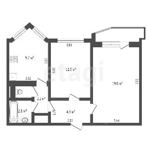 Продается 2-комн. квартира, 51 м²