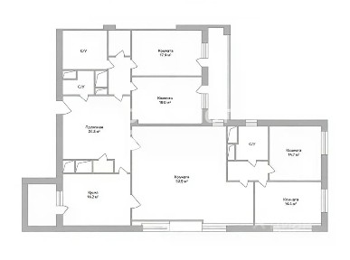 Продается 5-комн. квартира, 190,7 м²