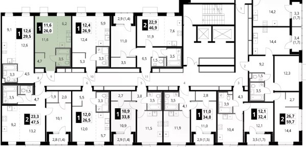 Продается 1-комн. квартира, 26 м²