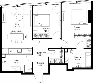 Продается 2-комн. квартира, 76,4 м²