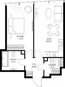Продается 1-комн. квартира, 51 м²