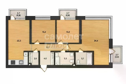 Продается 3-комн. квартира, 97,5 м²