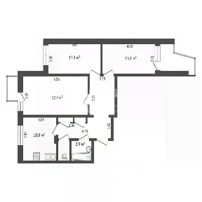 Продается 3-комн. квартира, 72,5 м²