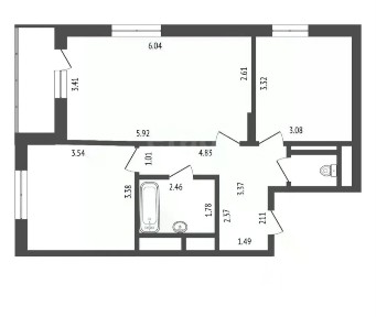 Продается 2-комн. квартира, 58,9 м²