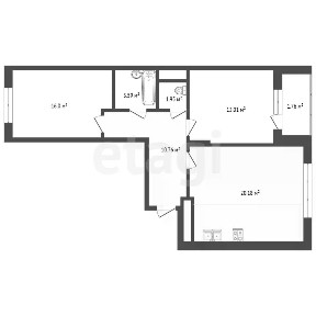 Продается 2-комн. квартира, 67 м²