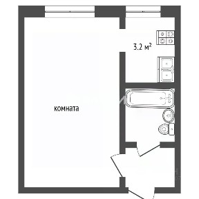 Продается 50% квартиры, 23,2/5 м²
