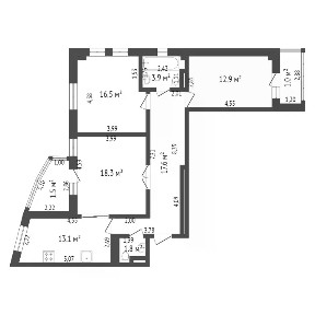 Продается 3-комн. квартира, 90,2 м²
