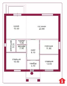 Продается 1-этажный дом, 100 м²