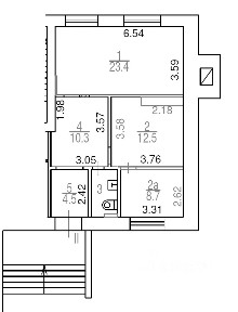Сдается помещение свободного назначения, 61,7 м²
