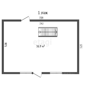 Продается 2-этажный дом, 53,3 м²