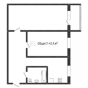 Продается 2-комн. квартира, 42,4 м²