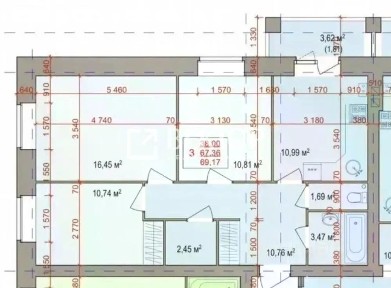 Продается 3-комн. квартира, 70 м²