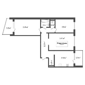 Продается 3-комн. квартира, 73,8 м²