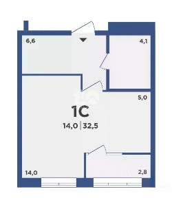 Продается студия, 32,5 м²