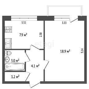 Продается 1-комн. квартира, 37 м²
