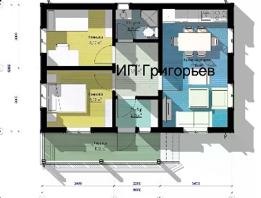 Продается 1-этажный дом, 54 м²