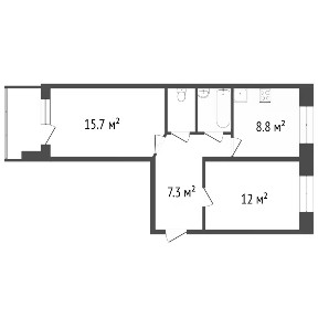 Продается 2-комн. квартира, 49,2 м²