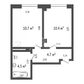 Продается 1-комн. квартира, 30,1 м²