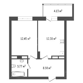 Продается 1-комн. квартира, 38,42 м²
