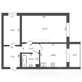 Продается 2-комн. квартира, 59,3 м²