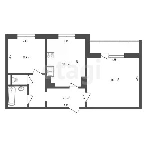 Продается 2-комн. квартира, 49,7 м²