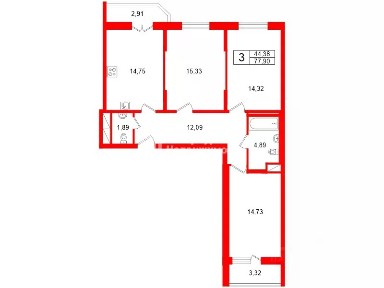Продается 3-комн. квартира, 77,9 м²