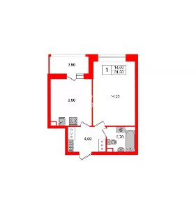 Сдается 1-комн. квартира, 31,5 м²