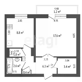 Продается 1-комн. квартира, 39,7 м²