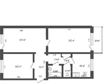Продается 3-комн. квартира, 61,2 м²