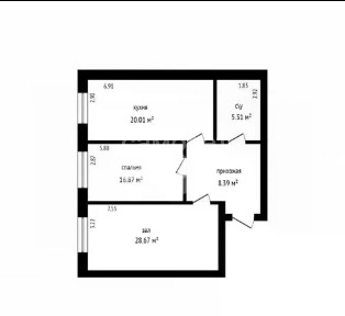 Продается 2-комн. квартира, 74,9 м²