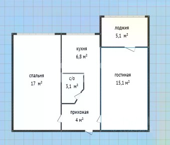 Продается 2-комн. квартира, 54 м²