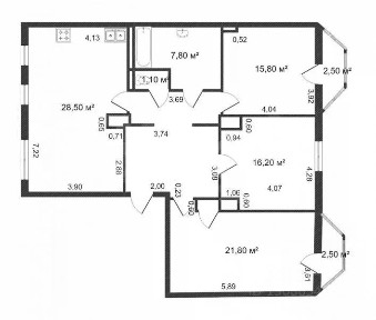 Сдается 3-комн. квартира, 90 м²